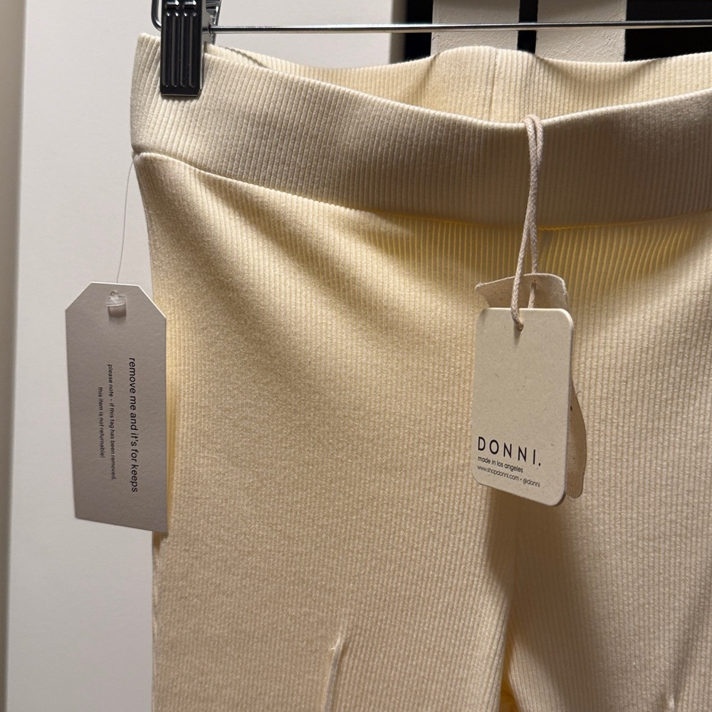 DONNI The Rib Kick Flare in Crème NWT - Picture 8 of 8